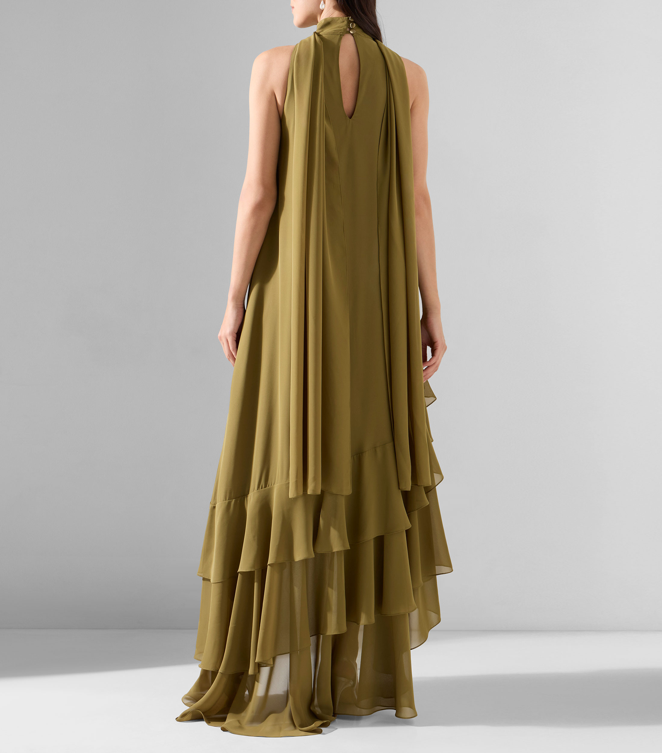 Vestido de fiesta largo liso Mujer